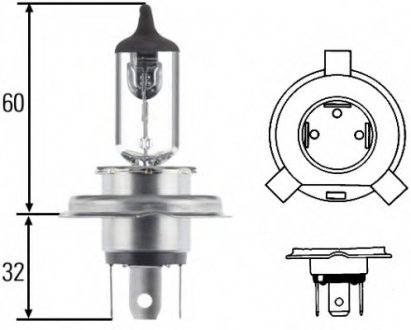 Лампа накаливания, основная фара HELLA 8GJ002525361