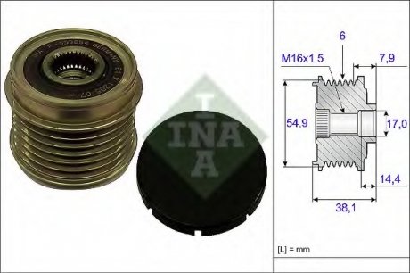 Механізм вільного ходу генератора INA 535017610