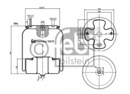 Кожух пневматической рессоры FEBI BILSTEIN 35678