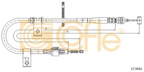 Трос, стоянкова гальмівна система COFLE 175041