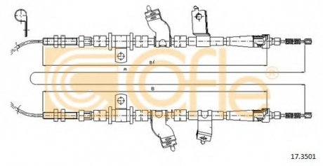 Трос, стоянкова гальмівна система COFLE 173501