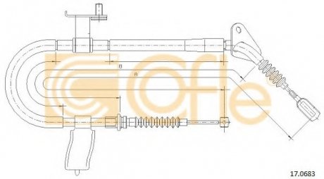 Трос, стояночная тормозная система COFLE 170683