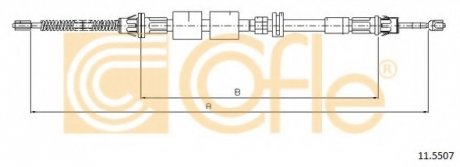 Трос, стояночная тормозная система COFLE 115507