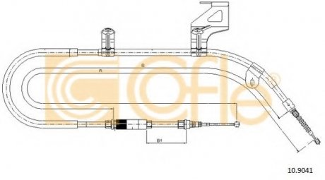 Трос, стояночная тормозная система COFLE 109041 (фото 1)
