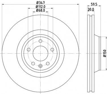 Tarcza hamulcowa 54324PRO_HC HELLA 8DD355128311