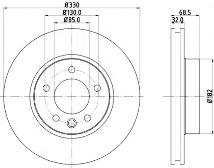 Tarcza hamulcowa 54216PRO_HC HELLA 8DD355128051