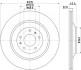 Гальмівний диск зад. A8/Phaeton/Coninental 02-3.0-6.0 (НС PRO) PAGID 8DD355129-801 HELLA 8DD355129801 (фото 1)