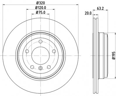 Tarcza hamulcowa 54227PRO_HC HELLA 8DD355128121