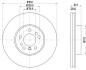 Гальмівний диск пер. E83/E53 01-11 (PRO) PAGID 8DD355127-631 HELLA 8DD355127631 (фото 1)