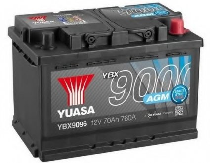 Стартерна акумуляторна батарея YUASA YBX9096 (фото 1)