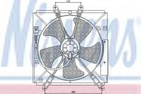 Вентилятор, охолодження двигуна NISSENS 85330 (фото 1)