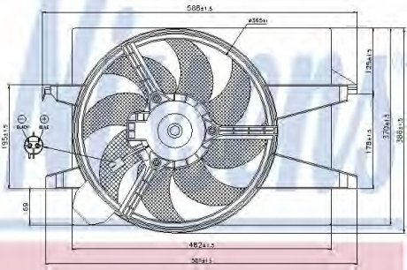 Вентилятор, охолодження двигуна NISSENS 85030 (фото 1)