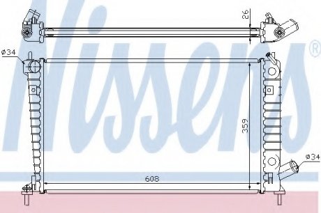 Радіатор, охолодження двигуна NISSENS 68004A