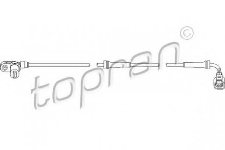 Датчик, частота вращения колеса TOPRAN TOPRAN / HANS PRIES 110490