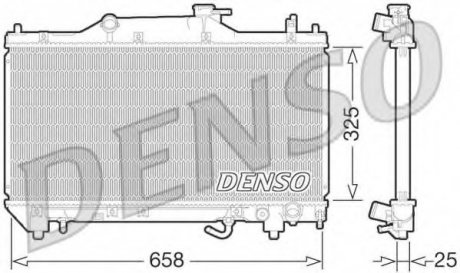 Радіатор, охолодження двигуна DENSO DRM50067 (фото 1)