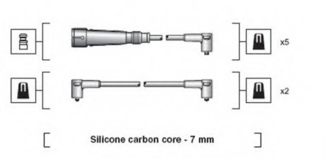 PRZEWODY WYS. NAP. VW MAGNETI MARELLI MSK1047