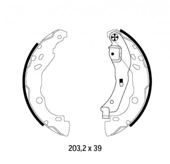 Комплект гальмівних колодок HELLA 8DB355002641