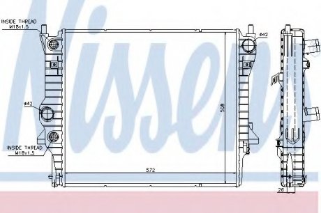 Радиатор, охлаждение двигателя NISSENS 66708