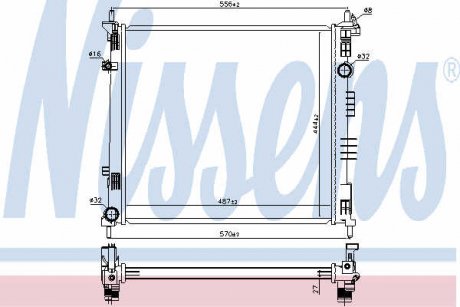 Радиатор, охлаждение двигателя NISSENS 68774