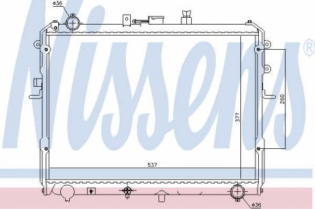 Радиатор, охлаждение двигателя NISSENS 62381