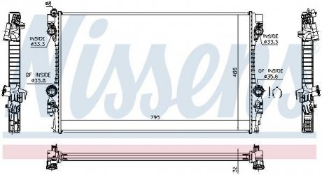 Радіатор, охолодження двигуна NISSENS 63779
