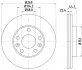 Tarcza hamulcowa 55726PRO HELLA 8DD355122431 (фото 1)