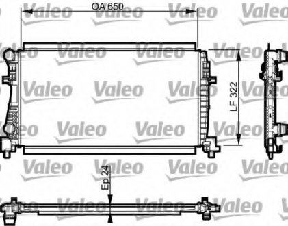 Радіатор, охолодження двигуна Valeo 735557 (фото 1)