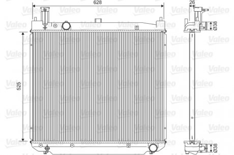 Радиатор, охлаждение двигателя Valeo 701591 (фото 1)