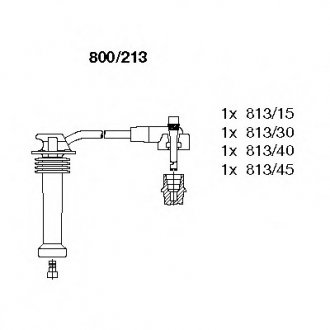 Комплект проводов зажигания BREMI 800213 (фото 1)