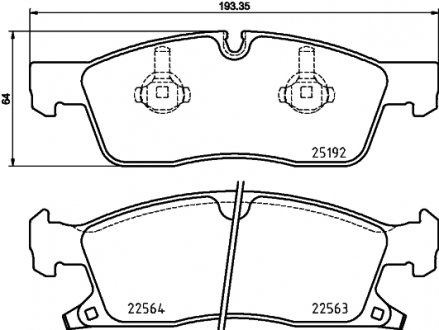 Гальмівні колодки дискові P37 022 BREMBO P37022