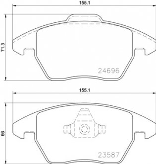 Тормозные колодки дисковые BM BREMBO P85148 (фото 1)