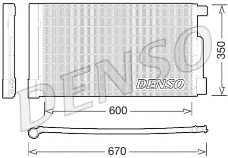 Конденсатор, кондиціонер DENSO DCN01004 (фото 1)