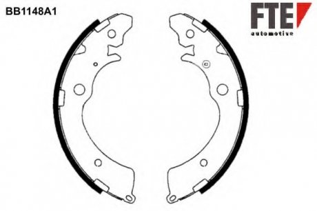 Комплект тормозных колодок FTE BB1148A1 (фото 1)