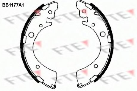 Комплект тормозных колодок FTE BB1177A1 (фото 1)