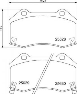 Klocki ham. CORSA 14-.. BREMBO P59094