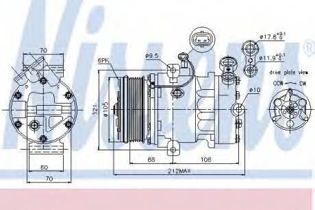 Компрессор, кондиционер NISSENS 89042