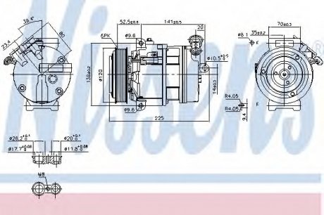 Компрессор, кондиционер NISSENS 89397