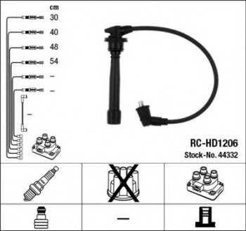 Комплект проводов зажигания NGK 44332