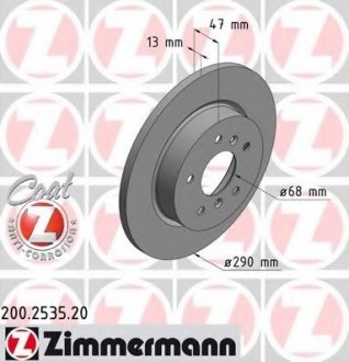 Гальмівний диск ZIMMERMANN 200253520