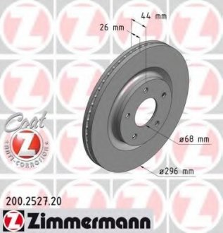 Гальмівний диск ZIMMERMANN 200252720