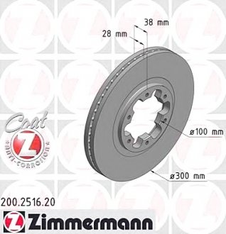 Гальмівний диск ZIMMERMANN 200251620 (фото 1)