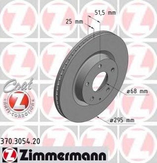 Гальмівний диск ZIMMERMANN 370305420 (фото 1)