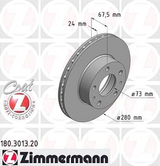 Гальмівний диск ZIMMERMANN 180301320