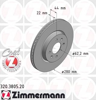 Гальмівний диск ZIMMERMANN 320380520