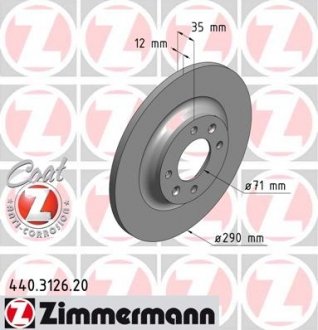 Тормозной диск ZIMMERMANN 440312620