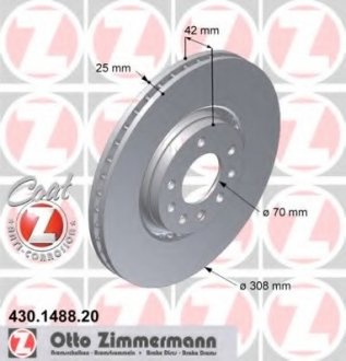 Тормозной диск ZIMMERMANN 430148820 (фото 1)