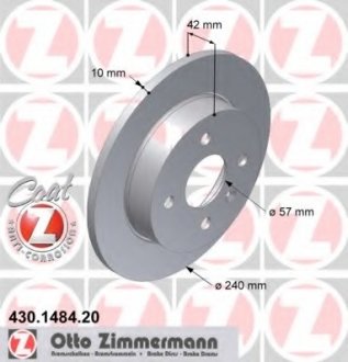 Тормозной диск ZIMMERMANN 430148420