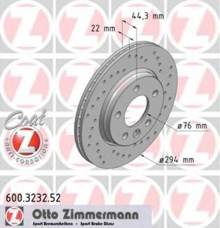 Тормозной диск ZIMMERMANN 600323252