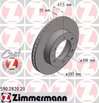 Гальмівний диск ZIMMERMANN 590282020