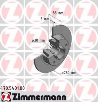 Тормозной диск ZIMMERMANN 470540100 (фото 1)